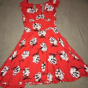 Abercrombie & Fitch floral cutout cotton dress